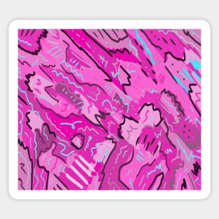 Pink! Fun in Abstract Sticker